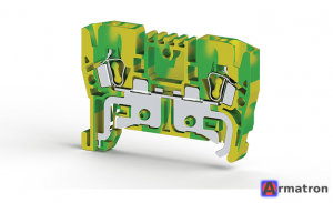 Клеммник пружинный 2,5 мм.кв. земля YBK2,5T 336220 Klemsan