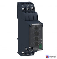 Реле контроля напряжения 3-фазного питания RM22TR33 Schneider Electric