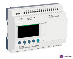 Интеллектуальное реле модульное Zelio Logic SR3B262BD 16ВХ/10ВЫХ статических 24В Schneider Electric